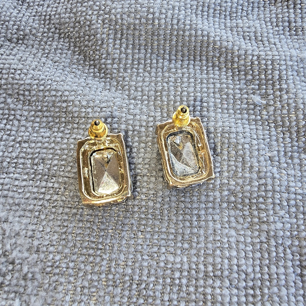 Elegant Blue and Gold Earrings - Picture 3 of 6